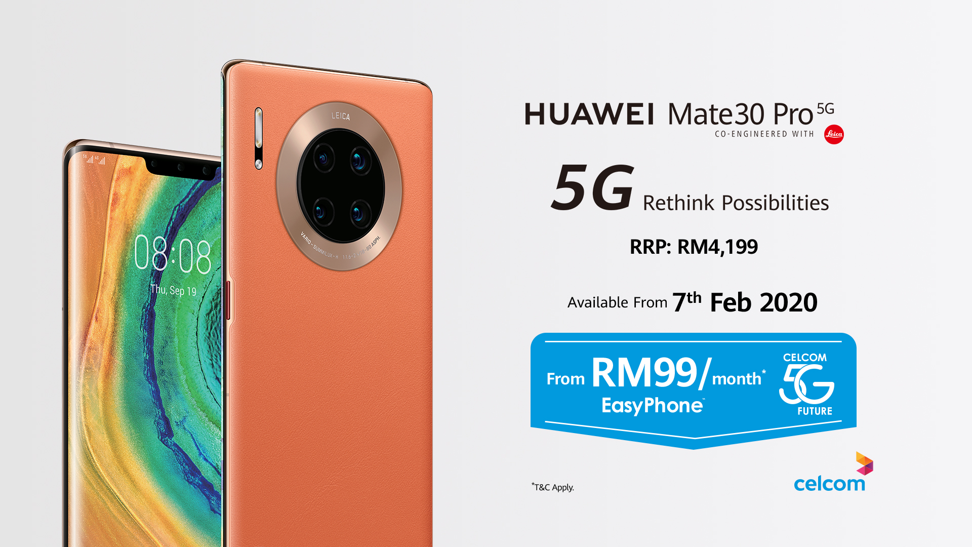 大马首个拥有sirim认证的5g手机 各大电讯公司的 Huawei Mate30 Pro 5g 配套已出炉 心动得不行啊