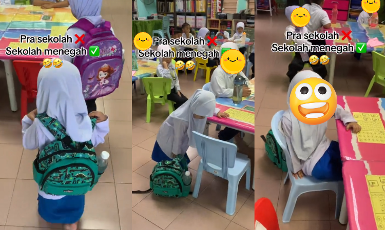 kindergarten-kid-wear-secondaryschool-uniform