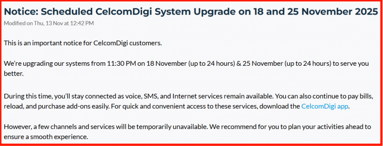 celcomdigi-november-system-upgrade