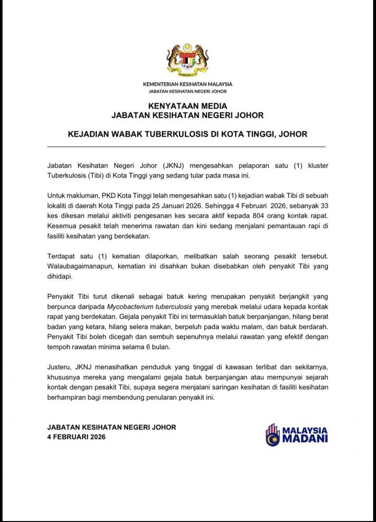 Johor-kota-tinggi-kejadian-wabak-tuberkulosis