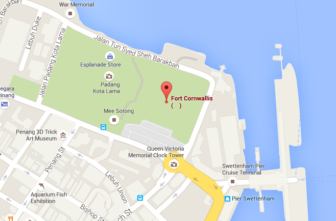 Fort Cornwallis Google Maps js1