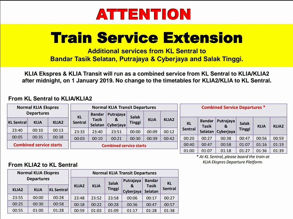 ~ MamakTalk ~: 今晚不怕没车回！KLIA Transit和KLIA Ekspres延时到『凌晨1点』，让你尽情看烟花秀！🎉